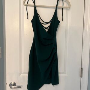 Green Dress with Crisscross Back